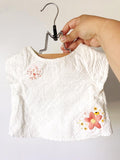 Coral Floral Embroidered Top - 12mo