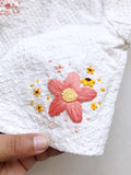 Coral Floral Embroidered Top - 12mo