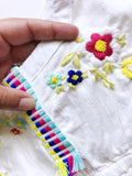 Folk Floral Embroidered Top - 12 mo