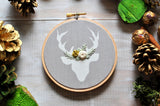 Gold, Sage, and Grey Deer Ornament