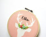 Pink and Mint Deer Ornament