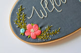 Floral Welcome Sign