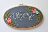 Floral Welcome Sign