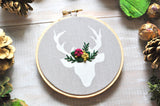 Red, Green & Grey Deer Ornament