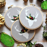 Red, Green & Grey Deer Ornament