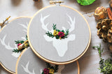 Red, Green & Grey Deer Ornament
