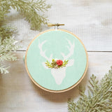 Mint and Gold Deer Ornament