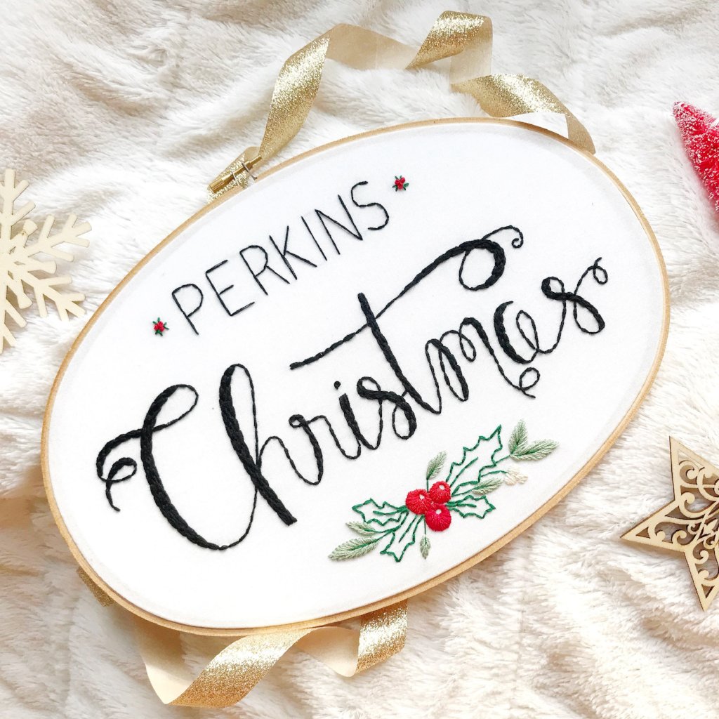 Embroidery Hoop Family Ornament