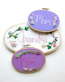 Pastel Blossom Hoop for Grandma
