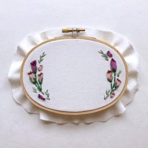 Mini Oval Floral Hoop (Personalize Me!)