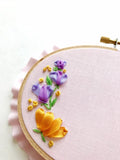 Mini Oval Floral Hoop in Pink (Personalize Me!)