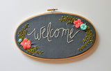 Floral Welcome Sign