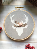 Taupe & Pink Deer Ornament