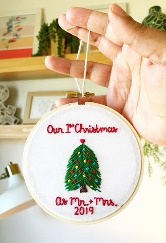 Custom 2023 First Married Christmas Ornament